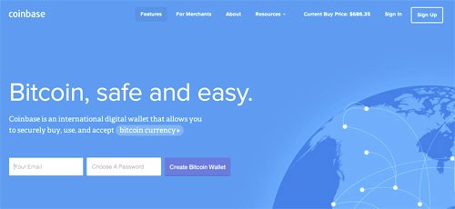 Coinbase, Negocia el Bitcoin en este sitio