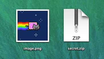 archivos ocultar zip en imagen