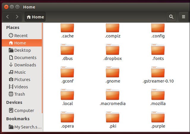 carpetas ocultas en ubuntu
