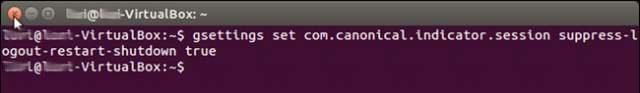 comando para desactivar la confirmacion de cierre o apagado ubuntu