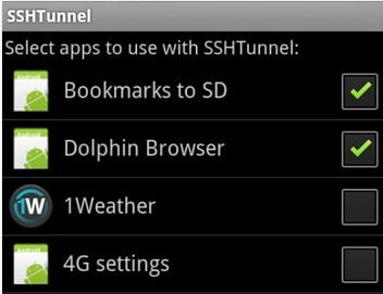 habilitar ssh tunnel apps android