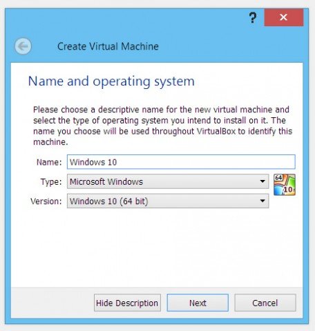 instalar windows 10 en virtualbox
