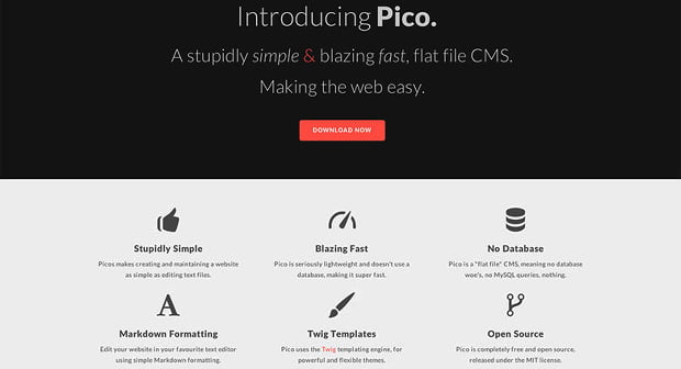 pico CMS alternativa wordpress