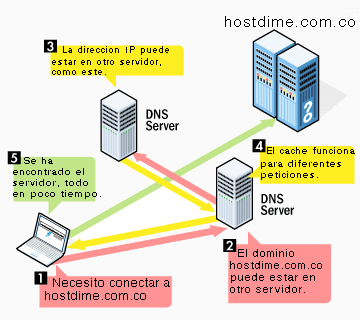 proceso de conexion con nombre de dominio